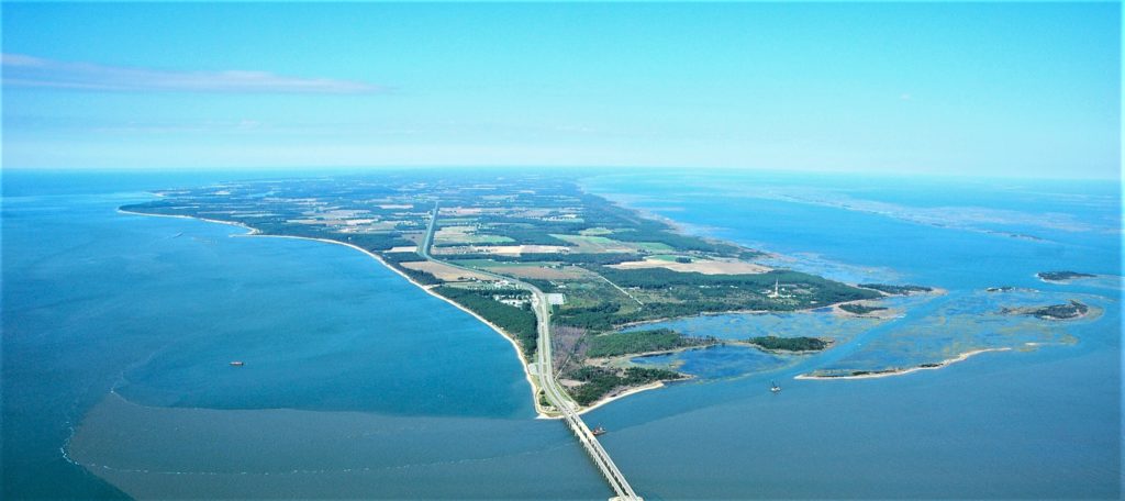 virginia eastern shore aerial photo